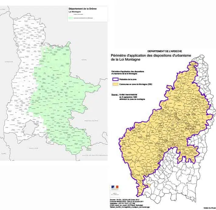 départements loi montagne drome Ardèche Citroën montelimar